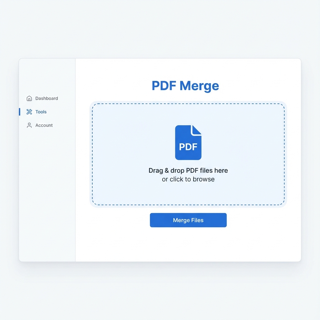 Omibox Merge PDF Interface
